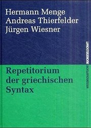 Cover of: Repetitorium der griechischen Syntax