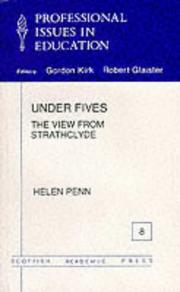 Cover of: Under fives: the view from Strathclyde : a case study of pre-school services in Strathclyde Region
