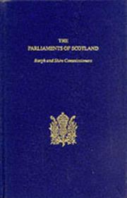 Cover of: The Parliaments of Scotland by general editor, Margaret D. Young.