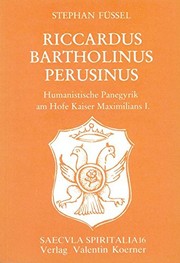 Cover of: Riccardus Bartholinus Perusinus by Stephan Füssel