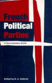 Cover of: French political parties: a documentary guide