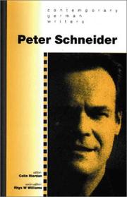 Cover of: Peter Schneider by edited by Colin Riordan.