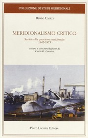 Cover of: Meridionalismo critico by Bruno Caizzi