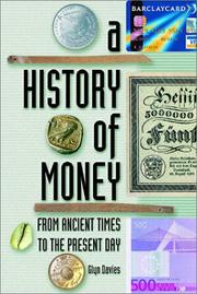 Cover of: A History of Money by Glyn Davies