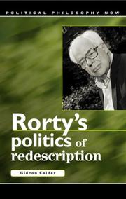 Cover of: Rorty's Politics of Redescription (University of Wales Press - Political Philosophy Now)