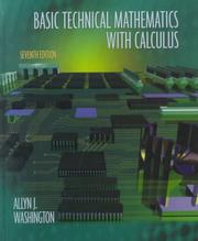 Cover of: Basic technical mathematics with calculus by Allyn J. Washington, Allyn J. Washington