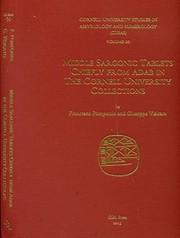 Cover of: Middle Sargonic Tablets Chiefly from Adab in the Cornell University Collections by Francesco Pomponio, Giuseppe Visicato