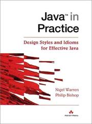 Cover of: Java in practice: design styles and idioms for effective Java