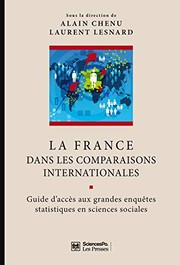 Cover of: La France dans les comparaisons internationales by Alain Chenu, Laurent Lesnard