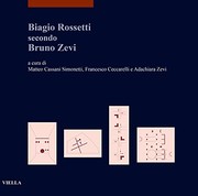 Cover of: Biagio Rossetti Secondo Bruno Zevi
