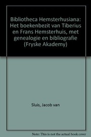 Cover of: Bibliotheca Hemsterhusiana by Jacob van Sluis