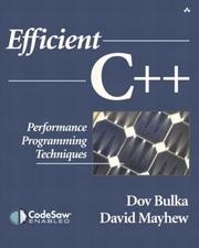 Cover of: Efficient C++: Performance Programming Techniques