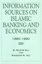 Cover of: Information sources on Islamic banking and economics, 1980-1990 by Syed Nazim Ali