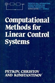 Cover of: Computational methods for linear control systems