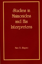 Cover of: Studies in Maimonides and His Interpreters