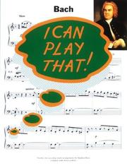 Cover of: I Can Play That! Bach (I Can Play That)