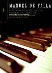 Cover of: Manuel De Falla: Music for Piano/Musica Para Piano
