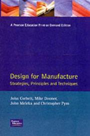 Cover of: Design for Manufacture: Strategies, Principles and Techniques (Addison Wesley Series in Manufacturing Systems)
