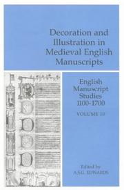 Cover of: English Manuscript Studies, Volume 10 by A.S.G. Edwards, A.S.G. Edwards