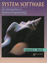 Cover of: System software by Leland L. Beck, Leland L. Beck