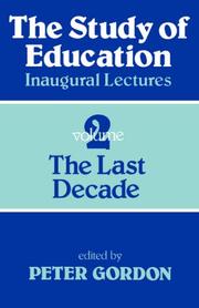 Cover of: Study of Education: A Collection of Inaugural Lectures (Woburn Educational Series)