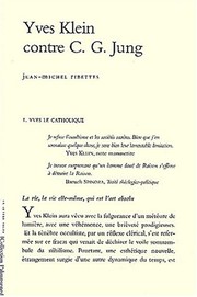 Cover of: Yves Klein contre C.G. Jung by Jean Michel Ribettes