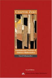 Cover of: Chapter zero: fundamental notions of abstract mathematics