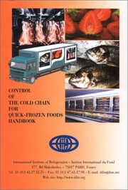 Cover of: Control of the cold chain for quick-frozen foods handbook by International Institute of Refrigeration.