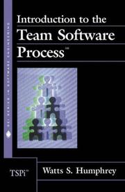 Cover of: Introduction to the Team Software Process(sm) (The SEI Series in Software Engineering)