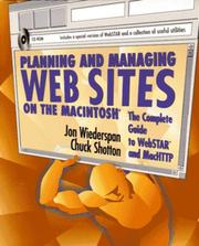 Cover of: Planning and Managing Web Sites on the Macintosh: The Complete Guide to WebStar and MacHTTP