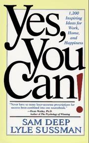 Cover of: Yes, you can!