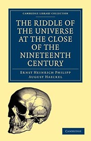 Cover of: Riddle of the Universe at the Close of the Nineteenth Century