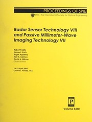 Cover of: Radar sensor technology VIII: and Passive millimeter-wave imaging technology VII : 14-15 April, 2004, Orlando, Florida, USA