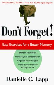 Cover of: Don't forget! by Danielle C. Lapp
