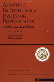 Cover of: Adaptive Individuals in Evolving Populations: Models and Algorithms (Santa Fe Institue Studies in the Sciences of Complexity, Vol 26)