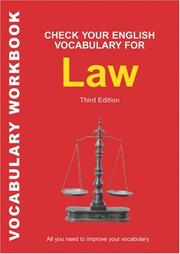 Cover of: Check Your English Vocabulary for Law (Check Your English Vocabulary series)