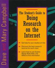 Cover of: The student's guide to doing research on the Internet by David R. Campbell