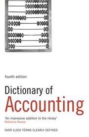 Cover of: Dictionary of Accounting: Over 6,000 Terms Clearly Defined (Dictionary)