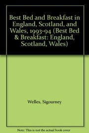 Cover of: Best Bed and Breakfast in England, Scotland, and Wales, 1993-94 (Best Bed & Breakfast: England, Scotland, Wales)