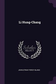 Cover of: Li Hung-Chang