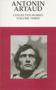 Cover of: Antonin Artaud  by Antonin Artaud, Antonin Artaud