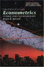 Cover of: The Practice of Econometrics by Ernst R. Berndt