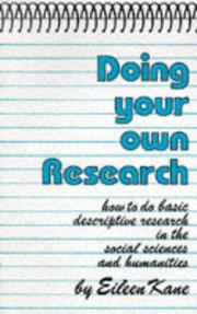 Cover of: Doing your own research by Eileen Kane