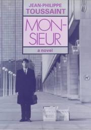 Cover of: Monsieur | Jean-Philippe Toussaint