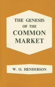 Cover of: The Genesis of the Common Market