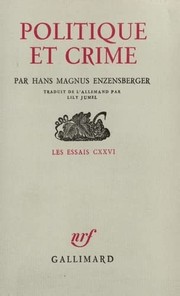 Cover of: Politique et crime  by Hans Magnus Enzensberger