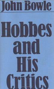 Cover of: Hobbes and his critics: a study in seventeenth century constitutionalism