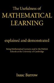 Cover of: Usefullness of Mathematical Learning