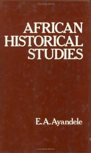 Cover of: African historical studies