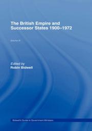 Cover of: The British Empire and successor states, 1900-1972